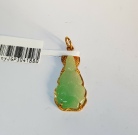 Guanyin Jade 916 Gold Pendant 30.41mm