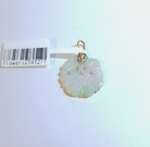 Flower Green Jade & 916 Gold Pendant 25.61mm