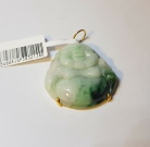 Buddha Type-A Jade 916 Gold Pendant 38.32mm