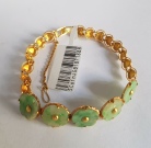 5 Coins Jade & 916 Gold Braccelet Set 187mm