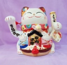 lover Key & Home Safety Waving Happiness Cat