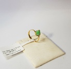 Heart Shaped Jade 916 Gold Ring 17.42mm