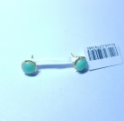 Round Style Jade 916 Gold Earrings 9.43mm