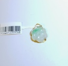 Flower Green Jade & 916 Gold Pendant 23.31mm