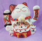 Business & 5 Blessing With Golden Luck Waving Cat L