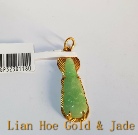 Guanyin Jade 916 Gold Pendant 32.30mm