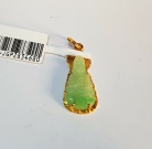 Guanyin Jade 916 Gold Pendant 28.34mm