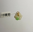 Flower Green Jade & 916 Gold Pendant 23.41mm