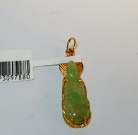 Guanyin Jade 916 Gold Pendant 30.97mm