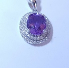 Amethyst Oval Pendant 1768-260