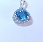 Blue Topaz Roound Pendant 0864-248