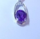 Amethyst Oval Pendant 2082-138