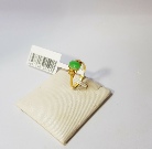 Oblong Jade 916 Gold Ring 17.44mm