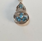 Blue topaz Wu Luo Pendant 2581-148