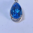 Blue Topaz WD Pendant 1811-460